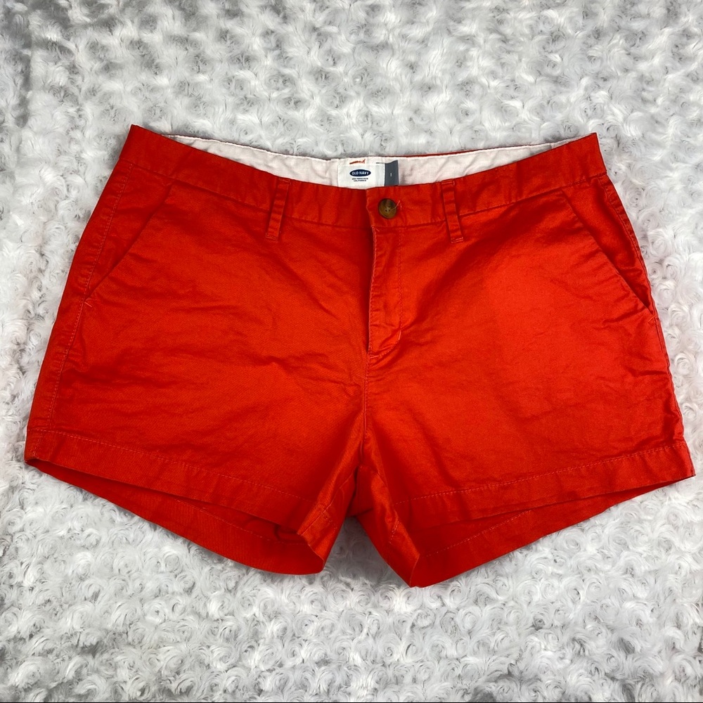 🌴Old Navy High-Rise Chino Shorts Size 8 Coral